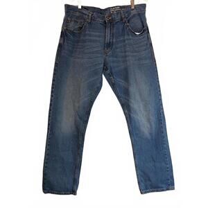 Clayton Slim Straight Fit Jeans 36x32 Blue Denim